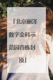 北京丽泽数字金科示范园首栋封顶